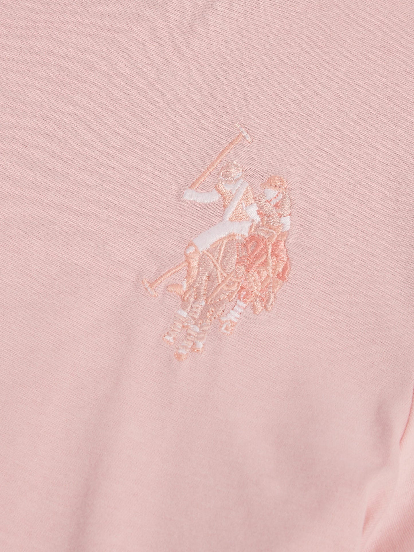 Womens Large Tonal Double Horsemen T-Shirt in Silver Pink