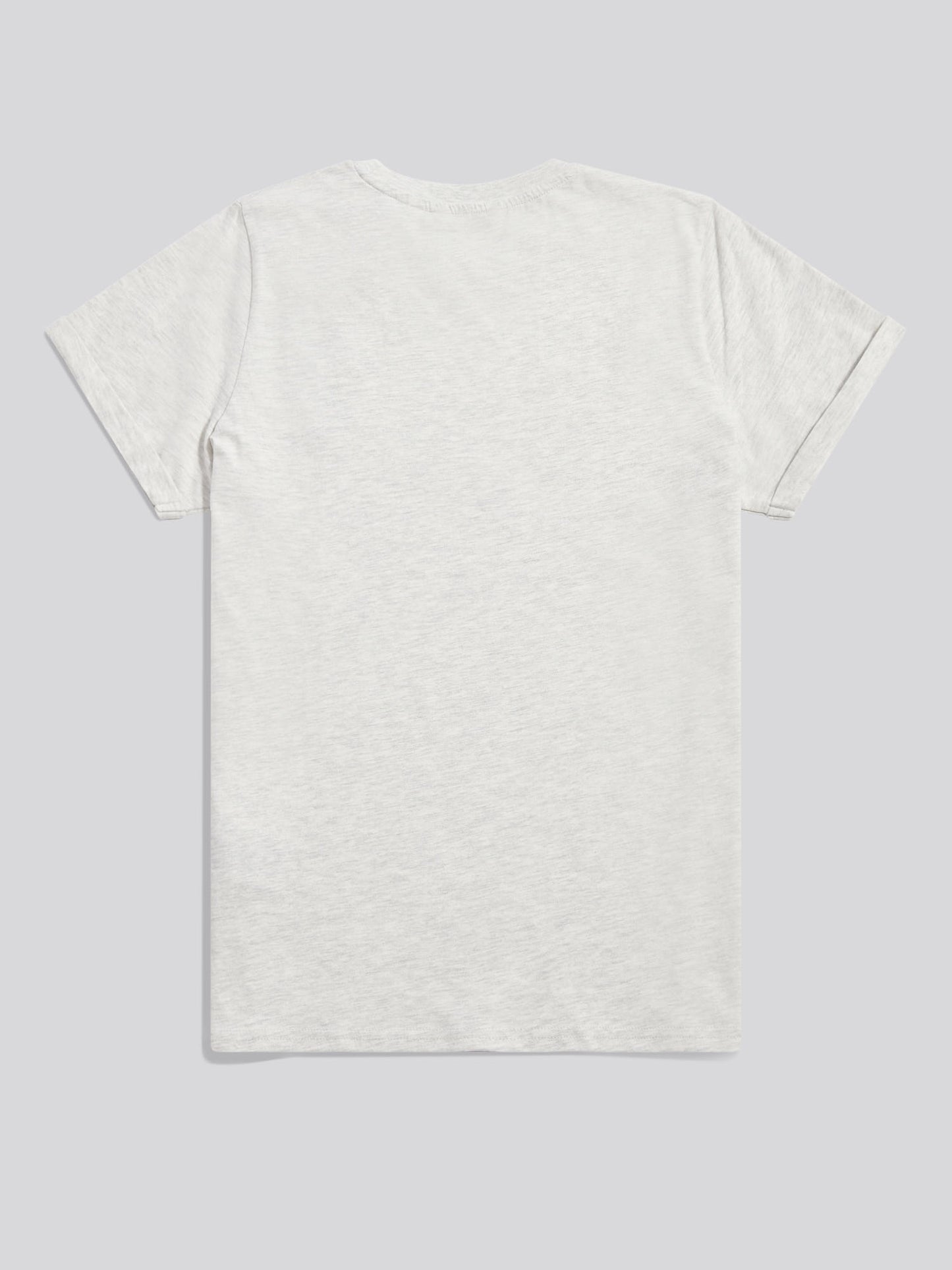 Womens Large Tonal Double Horsemen T-Shirt in Light Grey Marl