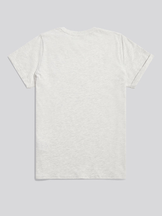 Womens Large Tonal Double Horsemen T-Shirt in Light Grey Marl