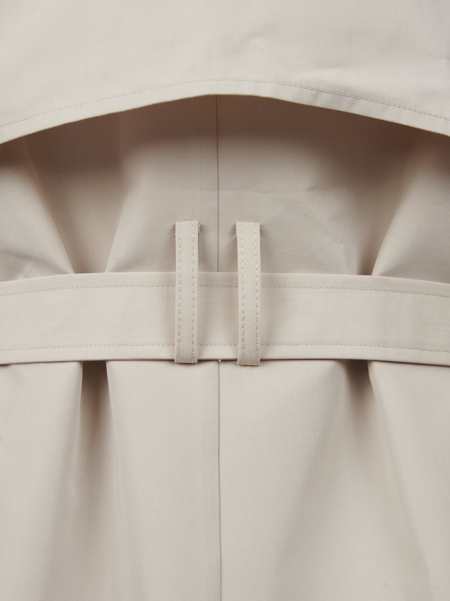 Womens Double Breasted Belted Trench Coat Pumice Stone