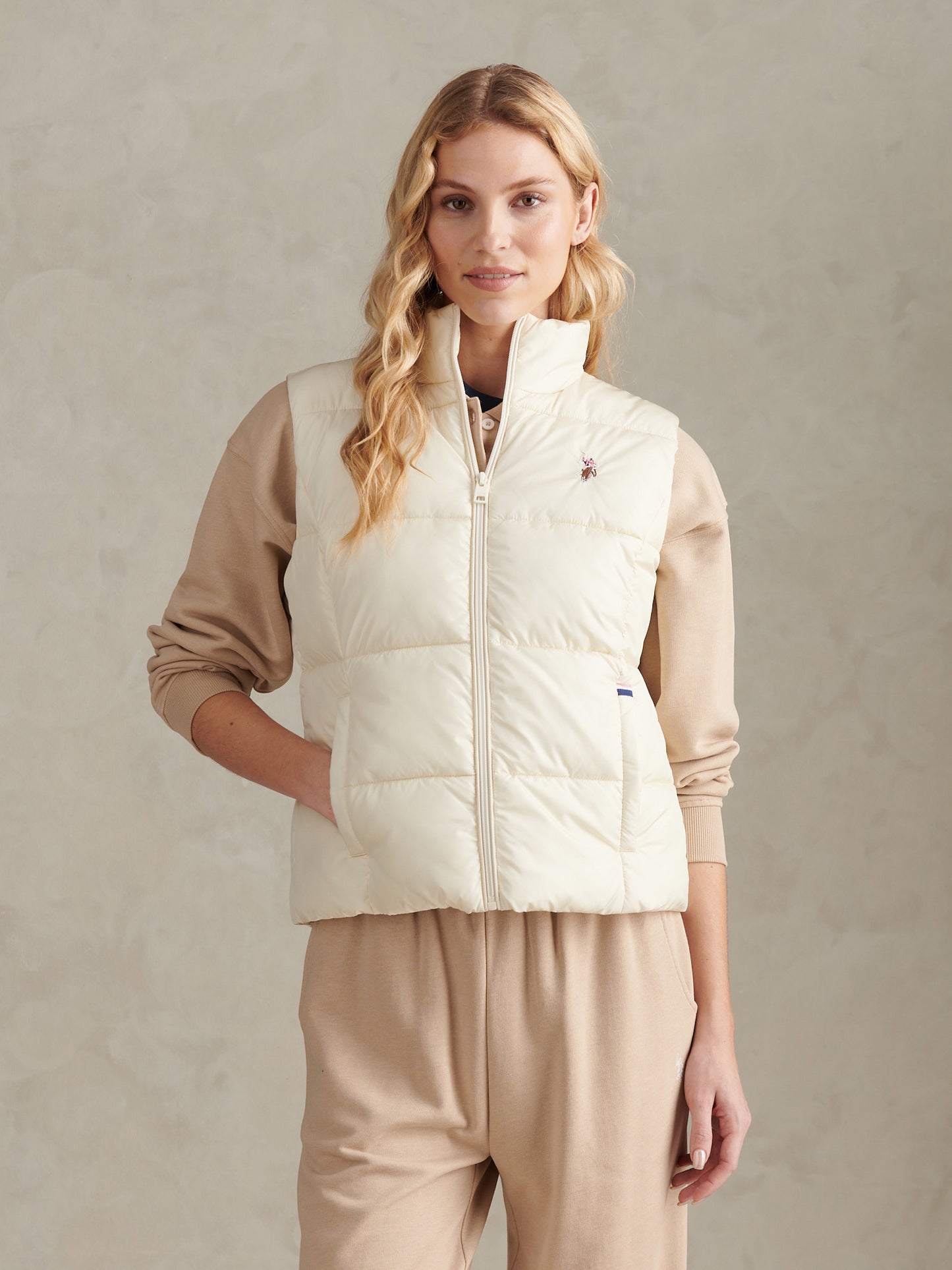 Womens Lightweight Puffer Gilet Marshmallow