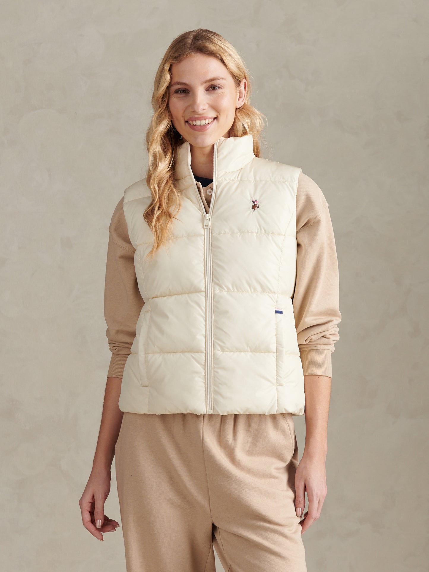 Womens Lightweight Puffer Gilet Marshmallow