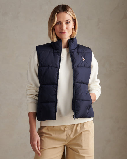 Womens Lightweight Puffer Gilet Navy Iris