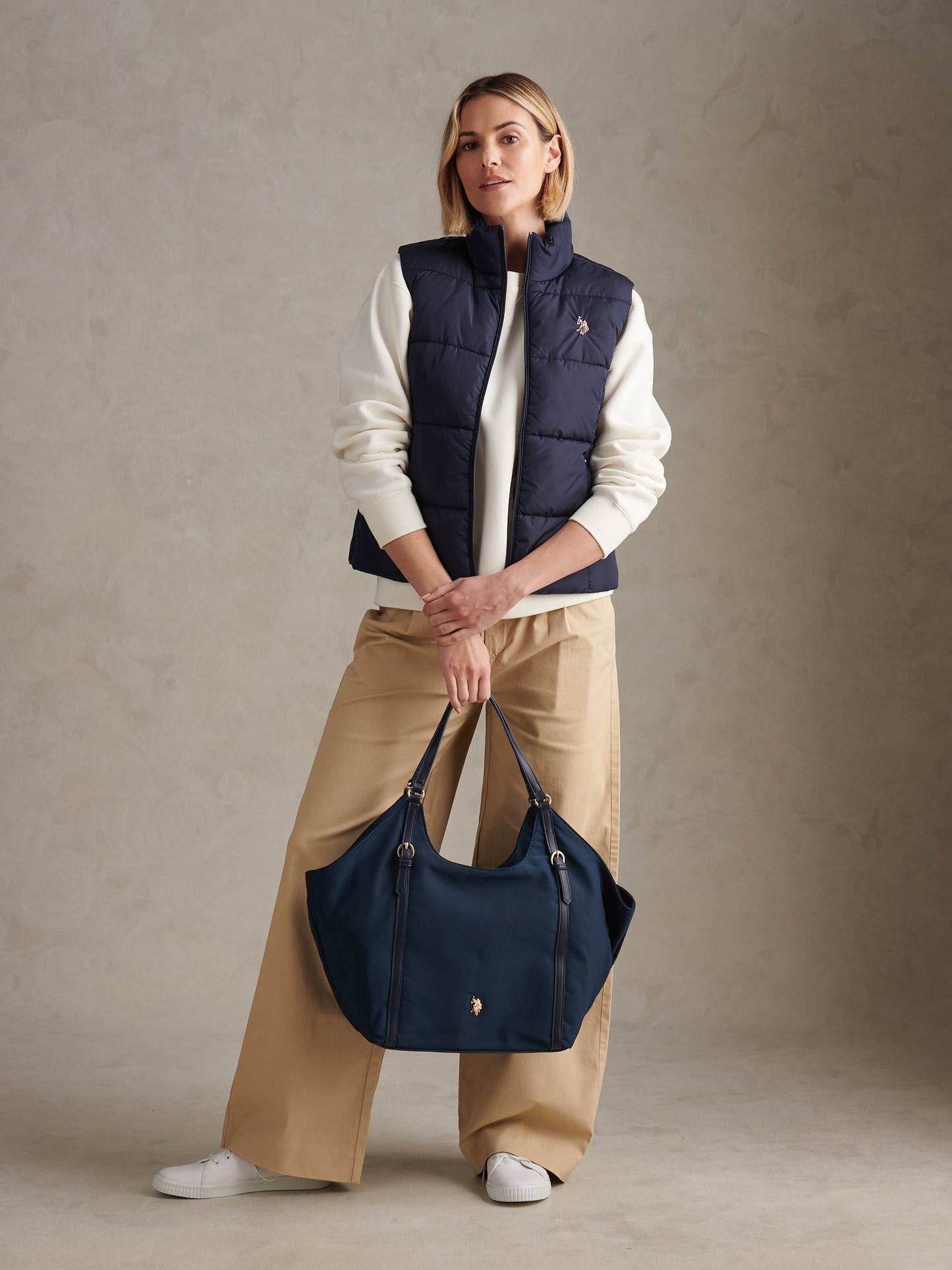 Womens Lightweight Puffer Gilet Navy Iris
