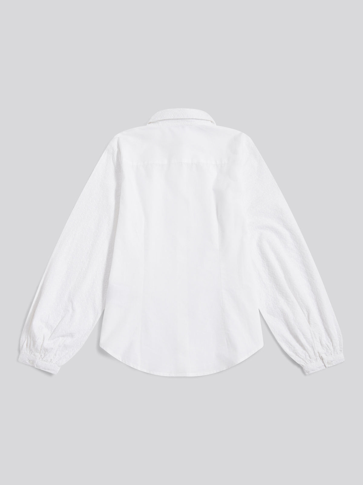 Womens Broderie Detail Loose Fit Shirt Bright White