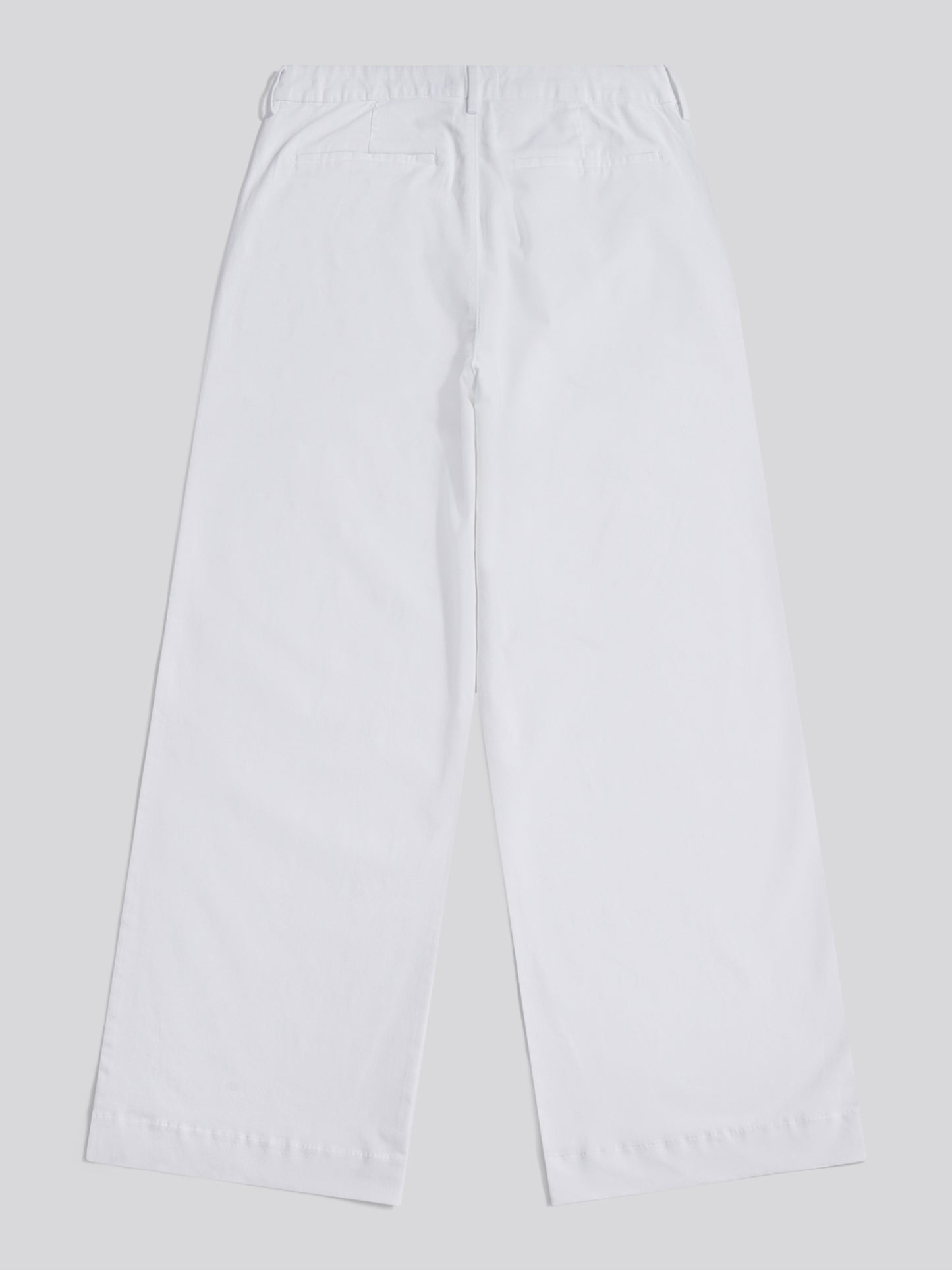 Womens Full Length Wide Leg Trousers Bright White
