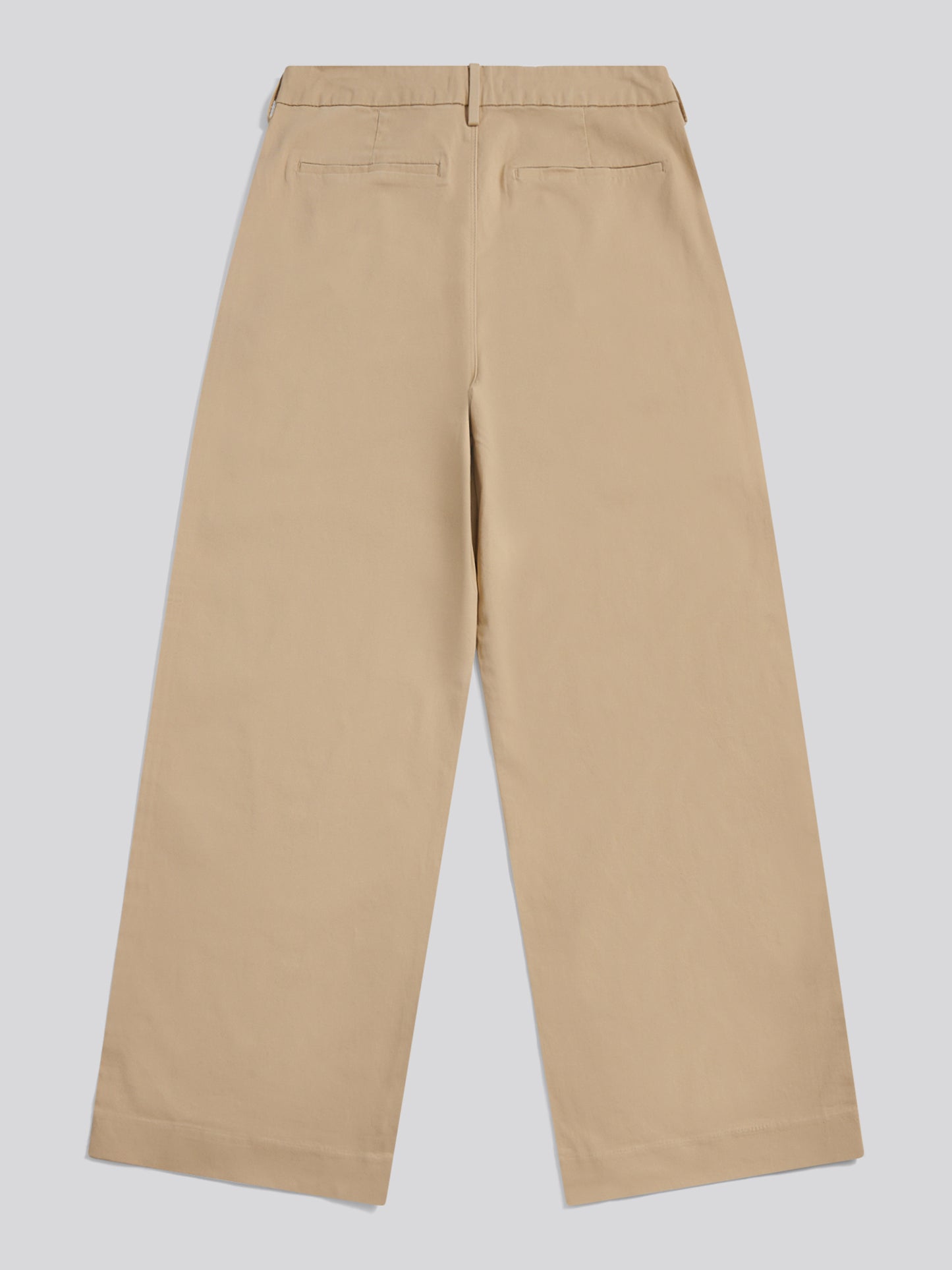 Womens Full Length Wide Leg Trousers Iris Cream