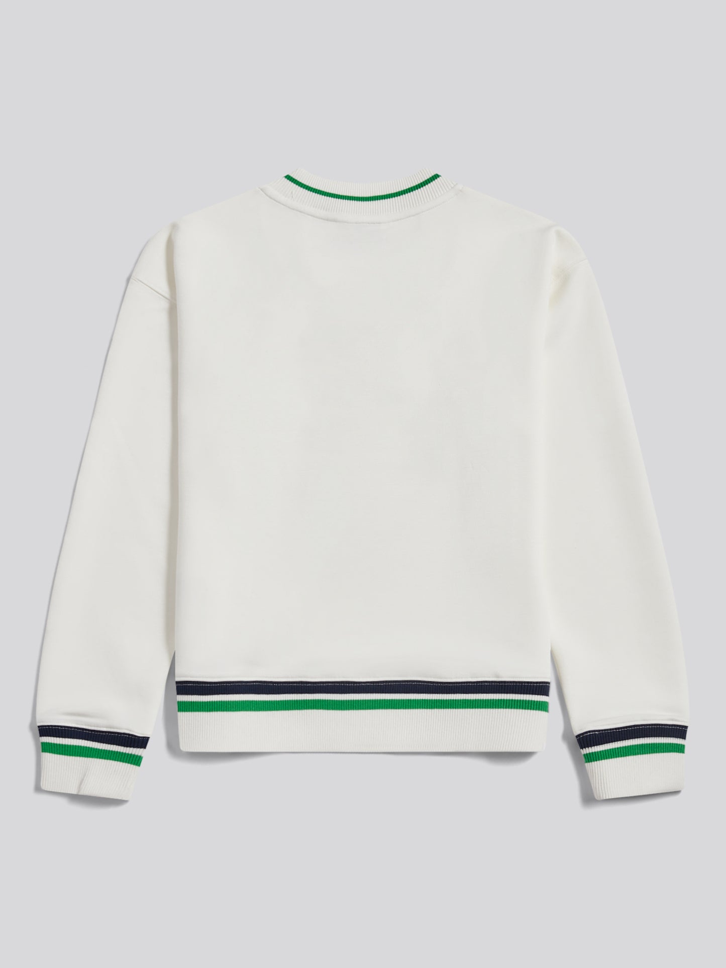 Womens Stripe Crew Neck Sweatshirt Marshmallow
