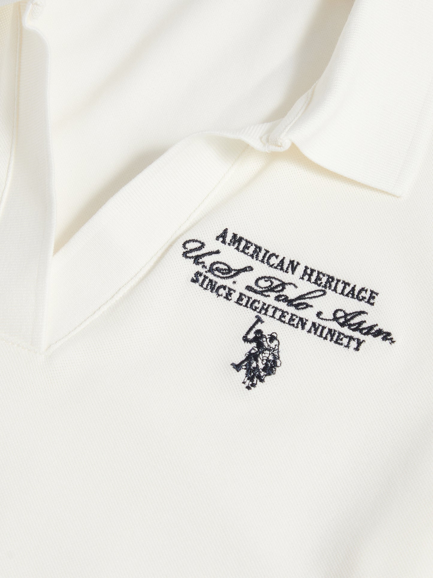 Womens Heritage Logo Pique Polo Shirt Marshmallow